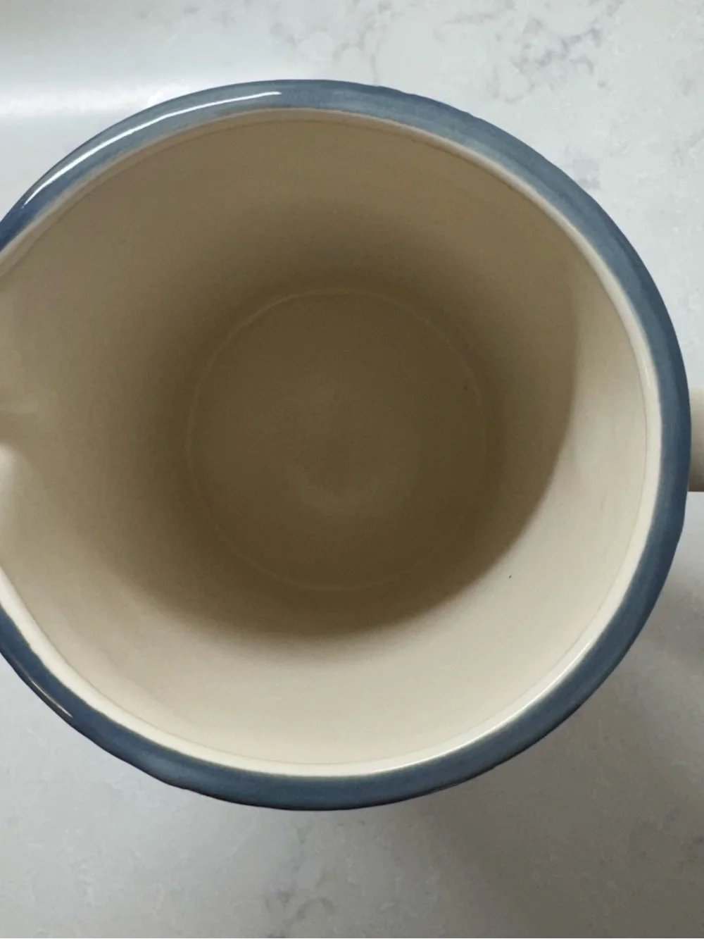 Anthropologie Navy and Cream Floral Ceramic Tana Floral Pitcher